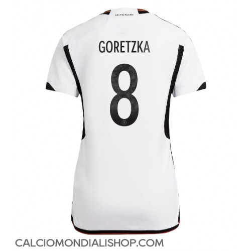 Maglie da calcio Germania Leon Goretzka #8 Prima Maglia Femminile Mondiali 2022 Manica Corta